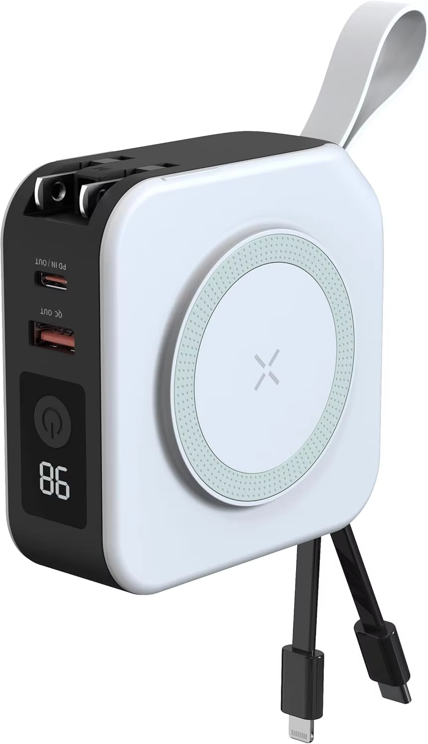 Batterie externe sans fil magnétique cinq en un 10000mAh