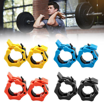 Olympic 2" Spinlock Barbell Collars - Secure Weight Lifting Clips