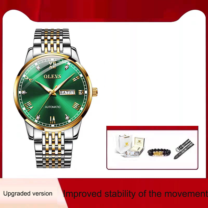 Montre mécanique automatique entièrement automatique pour homme avec lumière nocturne
