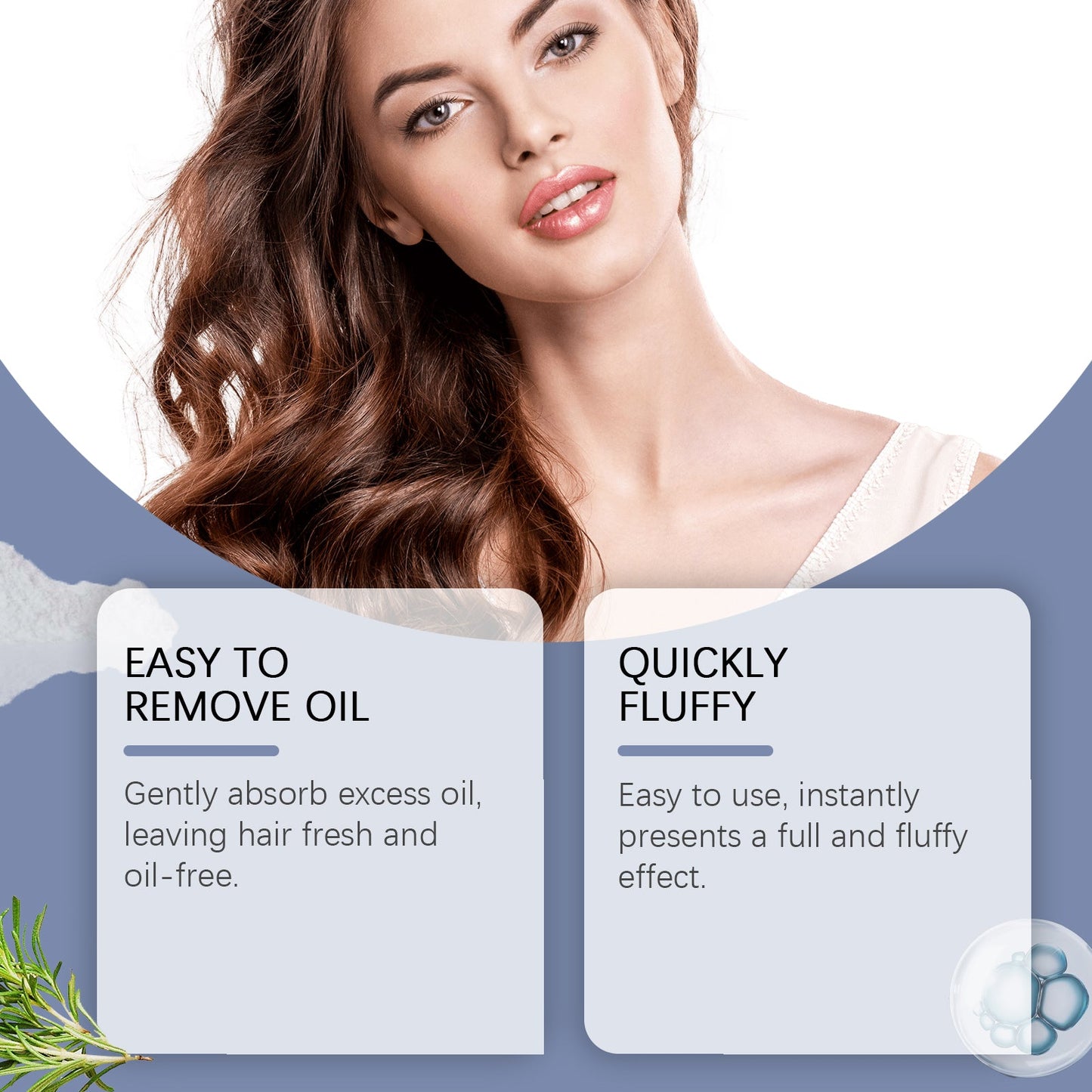 Poudre de Contrôle de Huile Capillaire Naturelle pour Cheveux Fluffy et Rafraîchissants