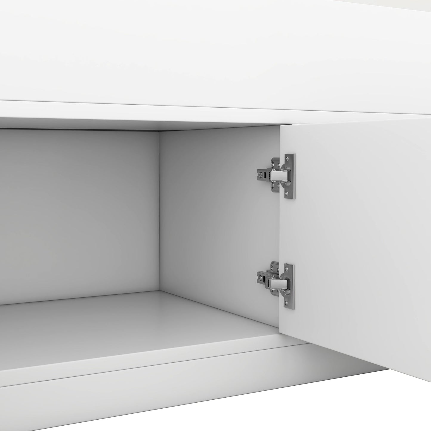 Cama plataforma tamaño twin Captain con almacenamiento en blanco