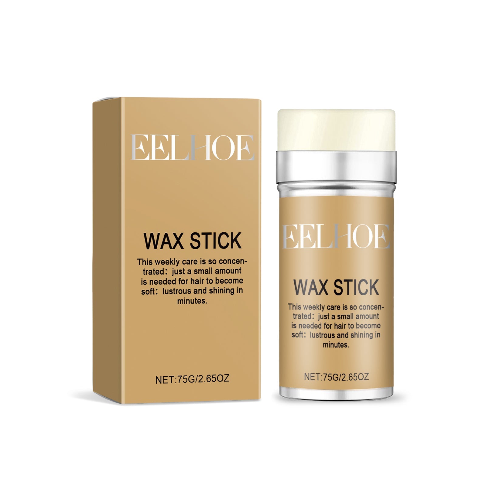 Hair Wax Wand, Hair Styling, Anti-Frizz, Hair Care Natural Shine Solid Styling Portable Hair Wax - Korvel