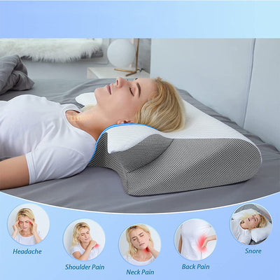 Premium Memory Foam Neck Pillow for Comfort and Support
