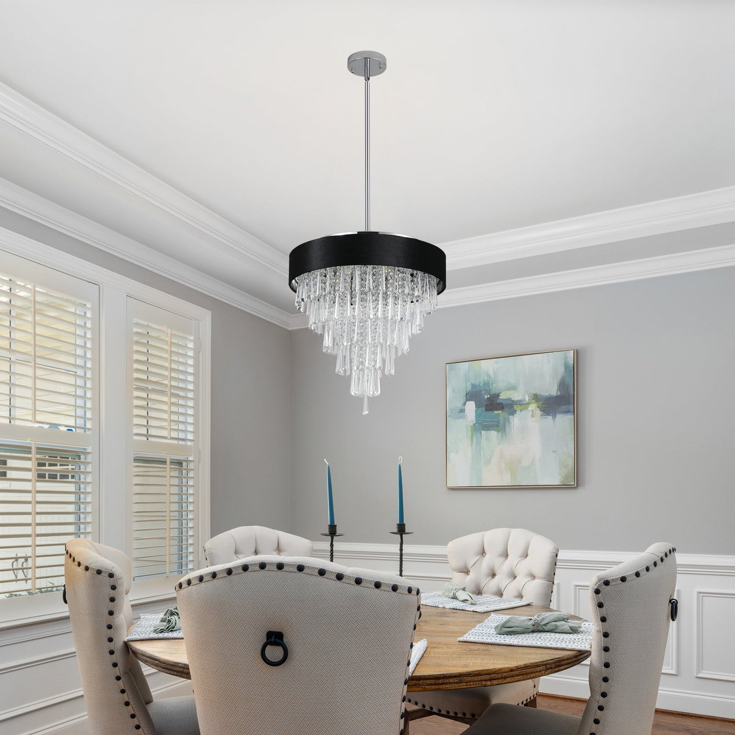 Modern Crystal Chandelier for  Living-Room Round Cristal Lamp Luxury Home Decor  Light Fixture - Korvel