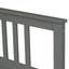 Wood Platform Bed with Headboard and Footboard  Full (Gray) - Korvel