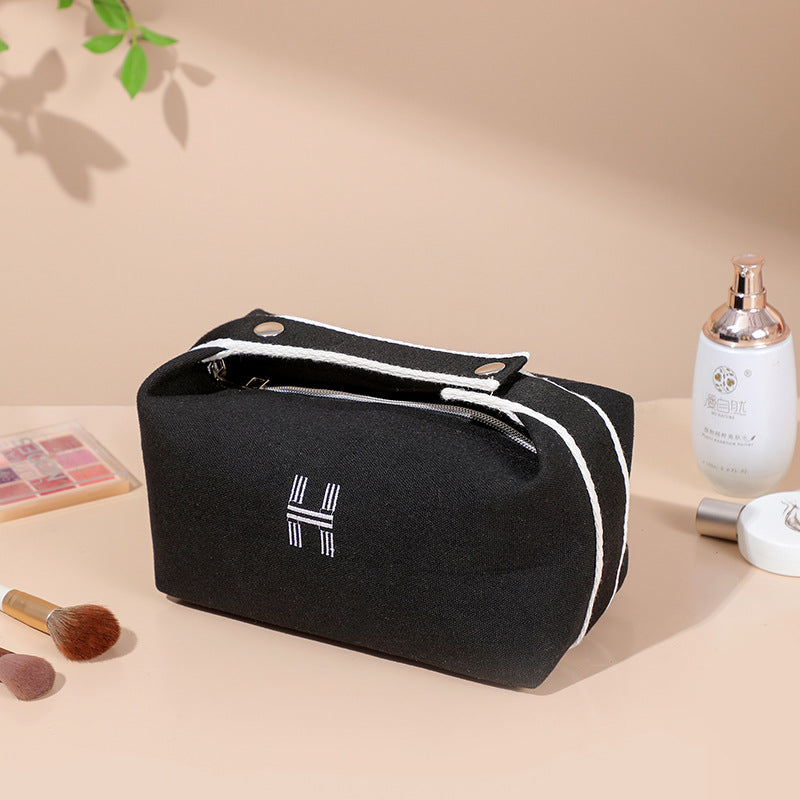 Premium Canvas Makeup Bag - Stylish & Spacious Storage