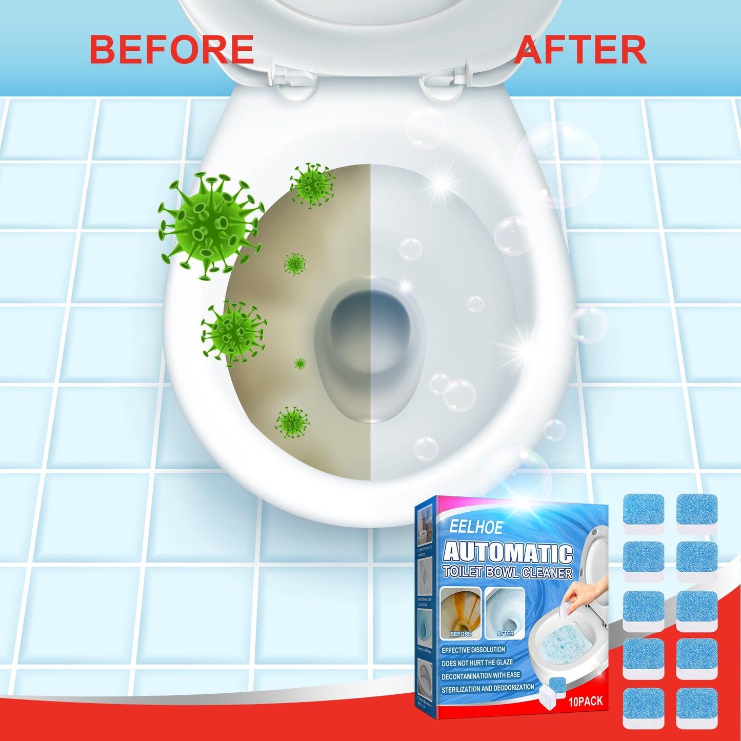 Premium Toilet Cleaning Effervescent Tablets