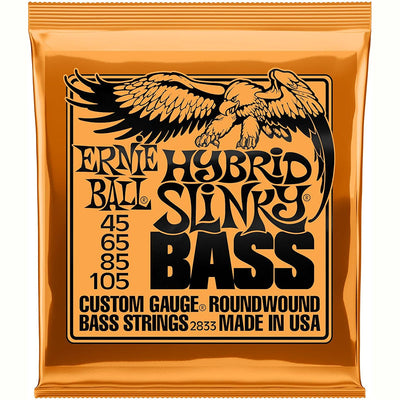 Ernie Ball Hyper Slinky Nickel - Wound Bass Guitar Strings, Gauge 40 - 100 (P02841) - Korvel