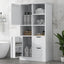 Bathroom storage cabinet with doors and drawers, multiple storage spaces, independent, open adjustable shelves, white - Korvel