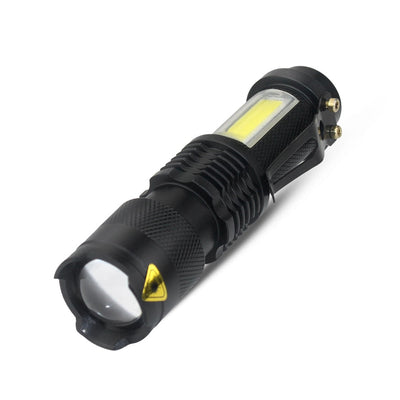 3800LM XML Q5+COB Waterproof Powerful Led Flashlight Torch ZOOM Mini Q5 Hand Lamp Linterna Led for Hiking/Fishing/Camping/Biking - Korvel