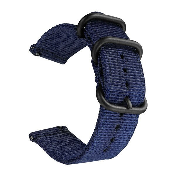 Nylon canvas wrist Strap for Xiaomi huami Amazfit Bip Stratos 2/2S PACE GTR 42/47MM Watch Band for Samsung Gear S3 S2 bracelet - Korvel