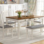 Conjunto de Mesa de Comedor de Madera de 6 Piezas TOPMAX de Estilo Mid-Century