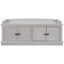 TREXM storage table with 4 doors and adjustable shelves and detachable cushioned shoe stand(Gray Wash) - Korvel