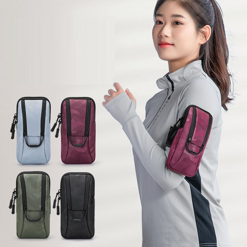 Arm bag for running sports, mobile phone, fitness equipment, wrist bag, outdoor cycling, waterproof arm bag, men's and women's phone bags - Korvel