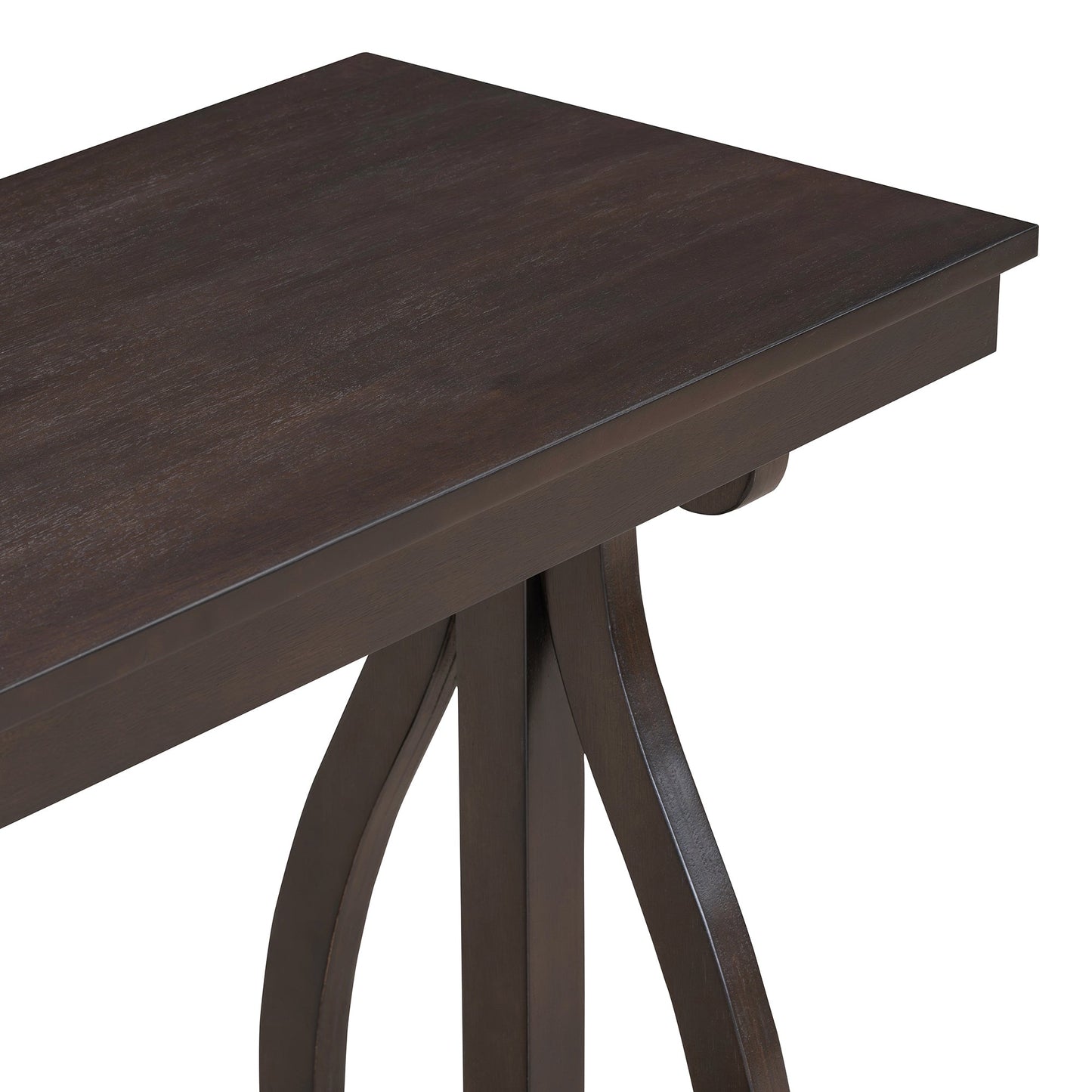 48-Inch Rustic Vintage Console Table --- Farmhouse Style Entryway Table with Open Shelf and Sturdy Construction  (Espresso) - Korvel