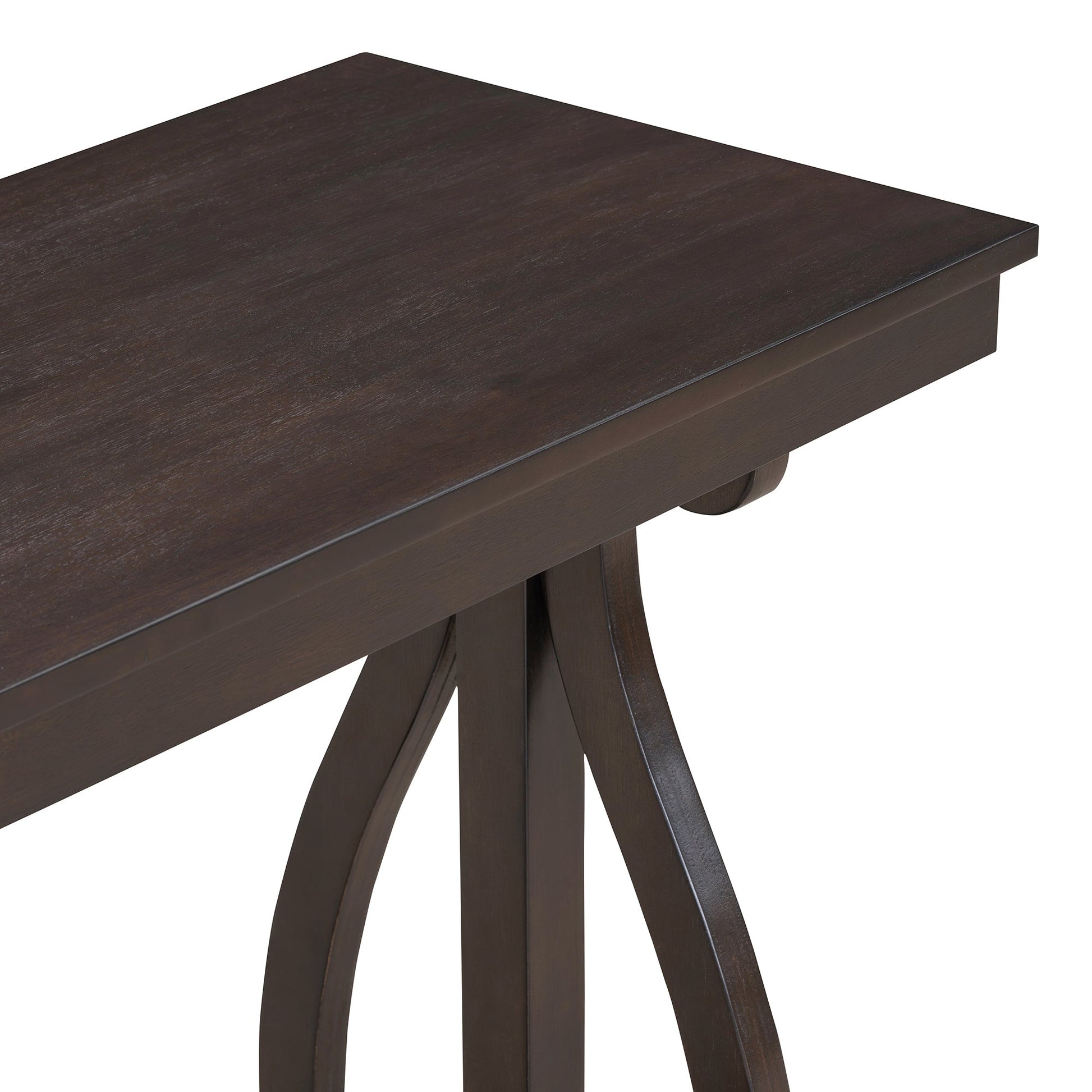 48-Inch Rustic Vintage Console Table --- Farmhouse Style Entryway Table with Open Shelf and Sturdy Construction  (Espresso) - Korvel