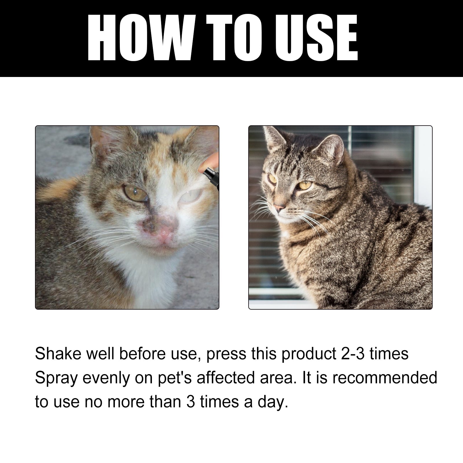 Cat Ringworm Spray, Pet Cats Anti-Mite Cat Moss Care Skin External Use Anti-Itch Spray - Korvel