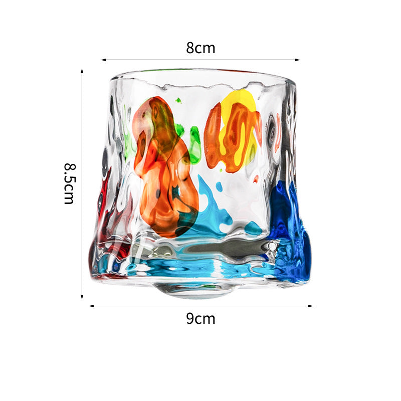 Hand drawn rotating glass cups multiple multi-purpose whiskey glasses rotating glass cups - Korvel