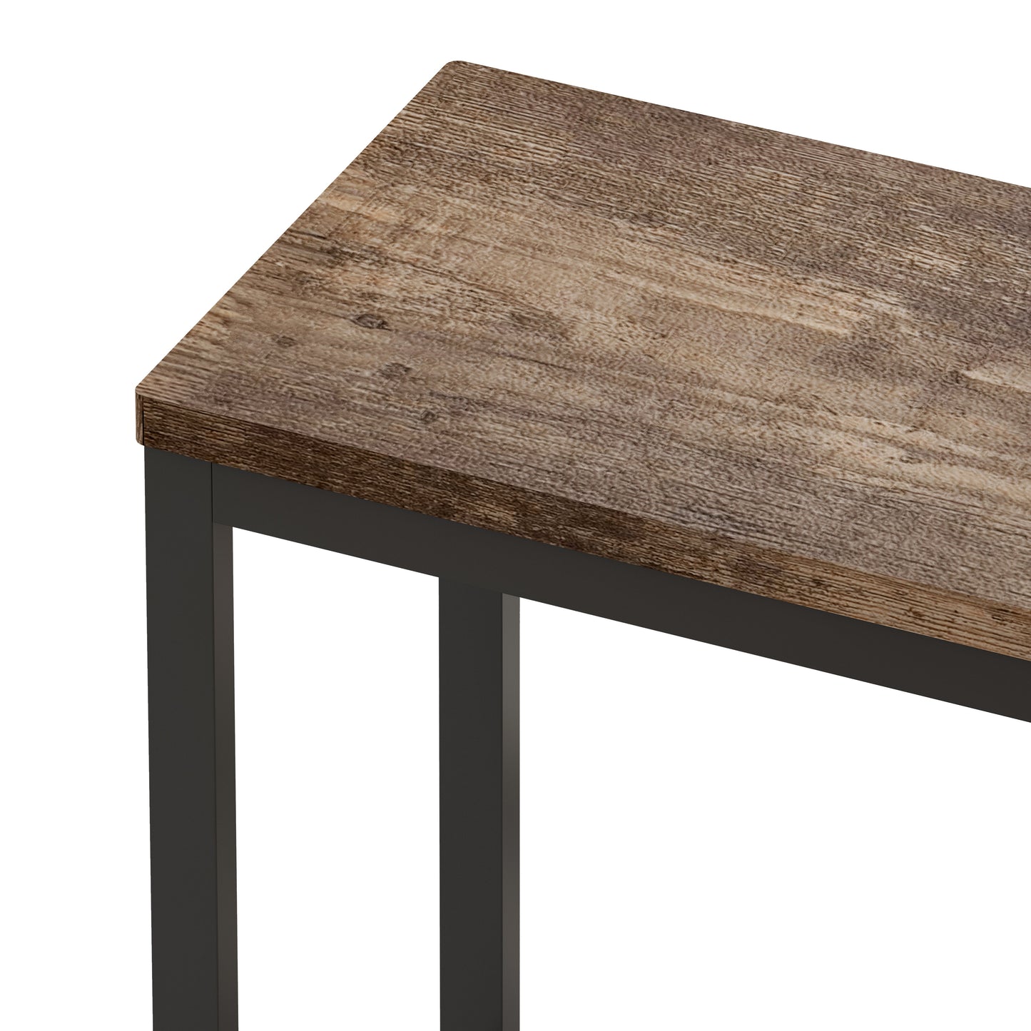 Modern Design Kitchen Dining Table Pub Table Long Dining Table Set with 3 Stools Easy Assembly Natural - Korvel