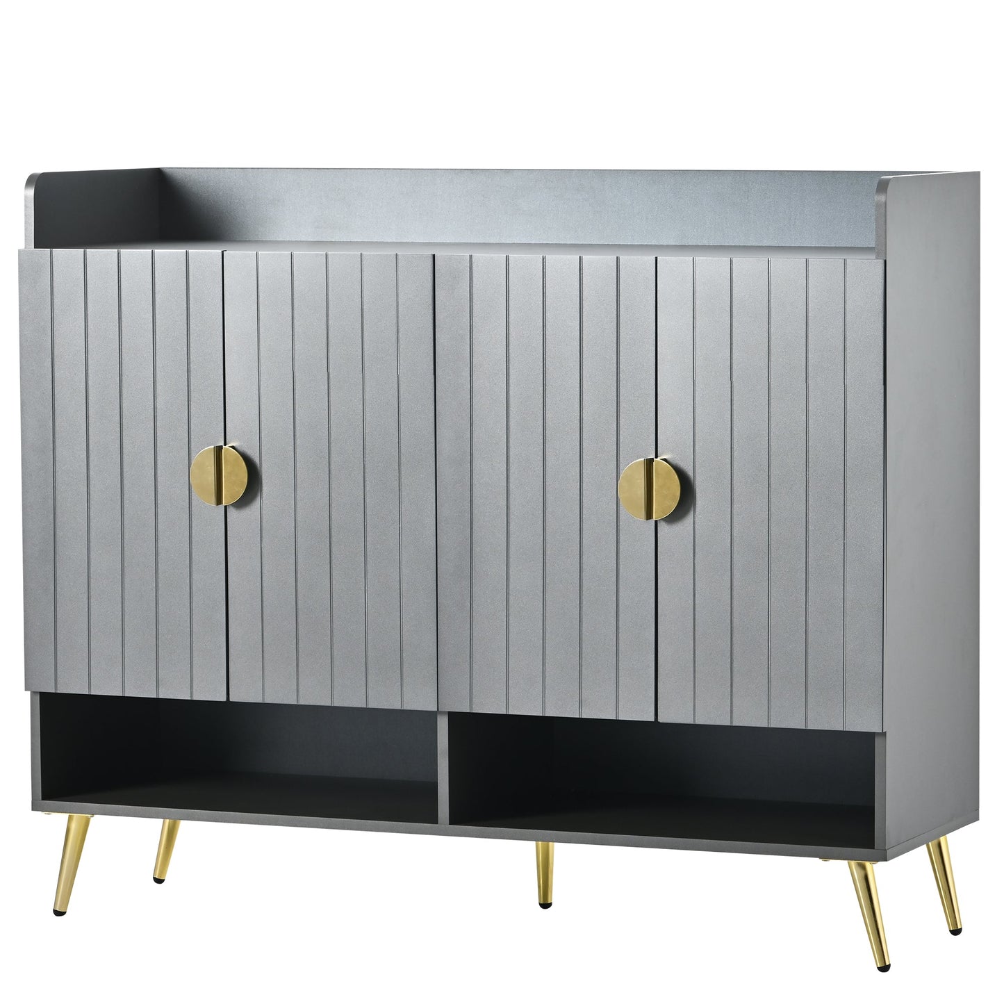 U-Can shoe cabinet with door, 11 layer shoe cabinet with adjustable shelves, modern wooden shoe cabinet (matte surface) - Korvel