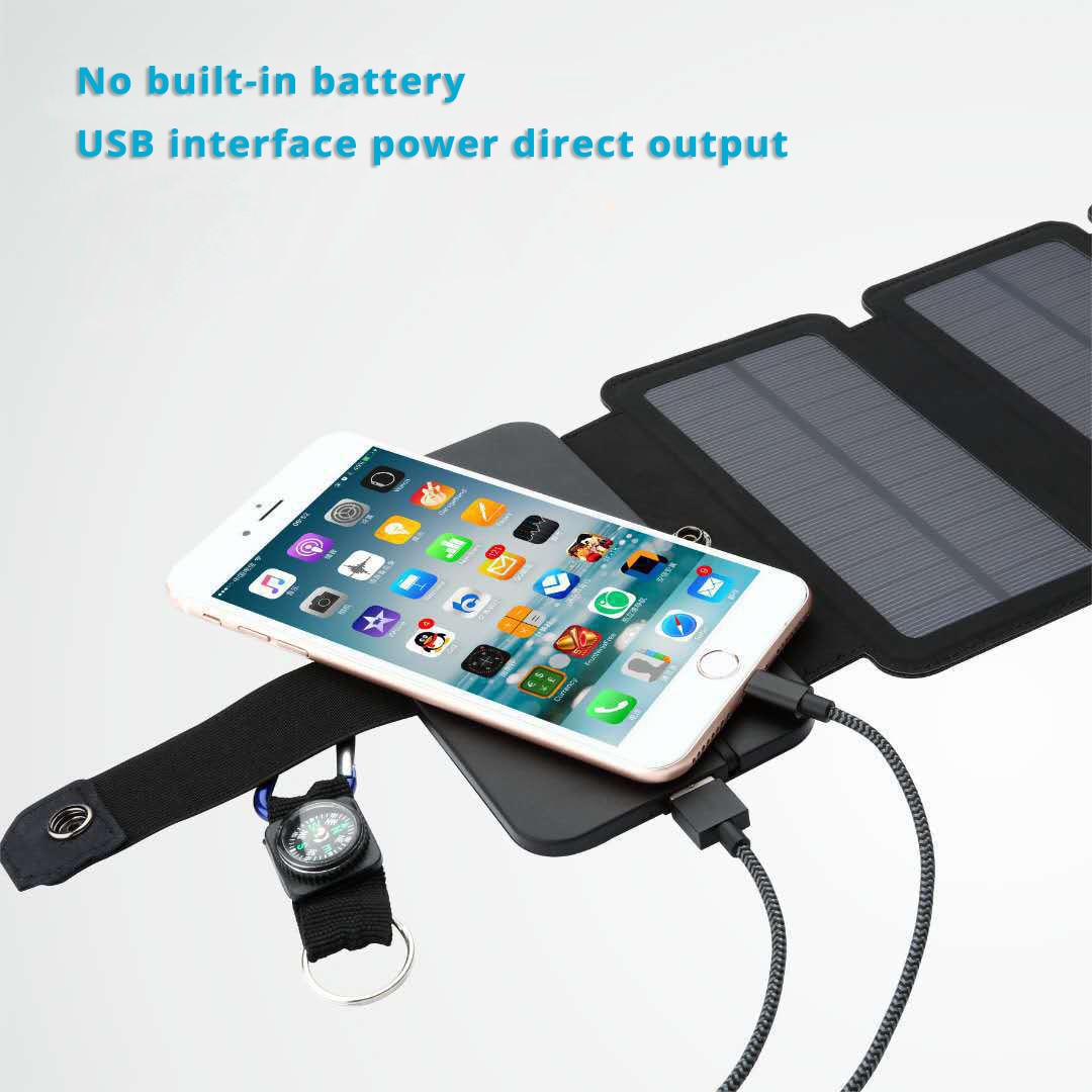 Lerranc Portable Folding Solar Charger - 10W Power Bank