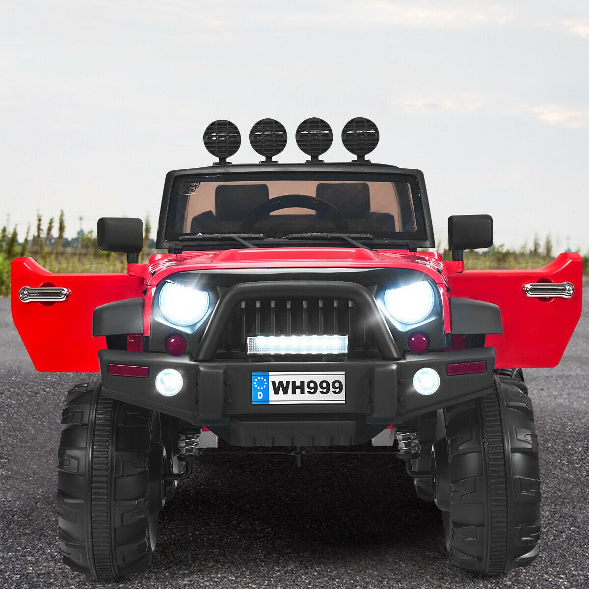 12V Kids Ride On Truck with Remote Control - Red