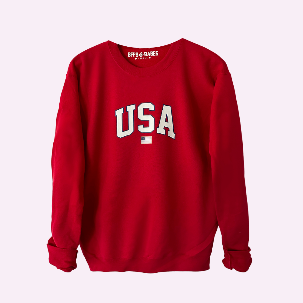 USA FLAG ♡ adult printed sweatshirt - Korvel