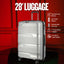 28-Inch Premium Silver Hardcase Spinner Luggage with TSA Lock - Korvel