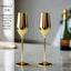 Elegant Gold Stainless Steel Champagne Flutes - Unbreakable & Chic - Korvel