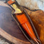 Premium Custom Damascus Steel Bowie Knife with Wenge Wood Handle and Brass Accents - Korvel