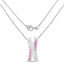 1.08 Carat Genuine Pink Sapphire & White Sapphire Pendant