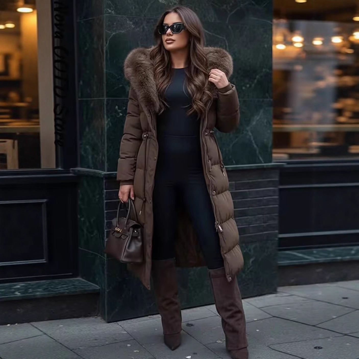Women's Premium Warm Parka with Detachable Fur Collar