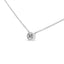 Collar de Pendiente con Diamante Engastado en Bezel de Oro Blanco de 10K y 1/2 Quilate