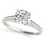 14k White Gold Diamond Engagement Ring with Cathedral Design