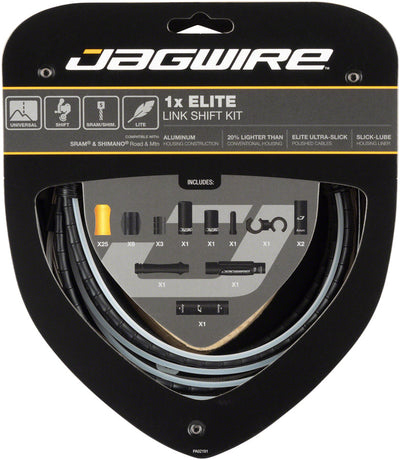Jagwire 1x Elite Link Shift Cable Kit - Negro Pulido