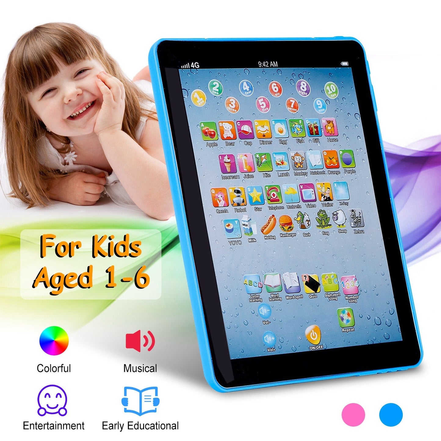 Gbruno Baby Learning Tablet - Educational Touch Learning Toy