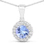 Ensemble de bijoux en tanzanite véritable de 3,77 carats et topaze blanche