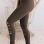 Rose Red Cut-out Skinny High Waist Leggings - Korvel