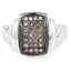 Bague en Argent Sterling avec Diamant Champagne de 0,22 Carat