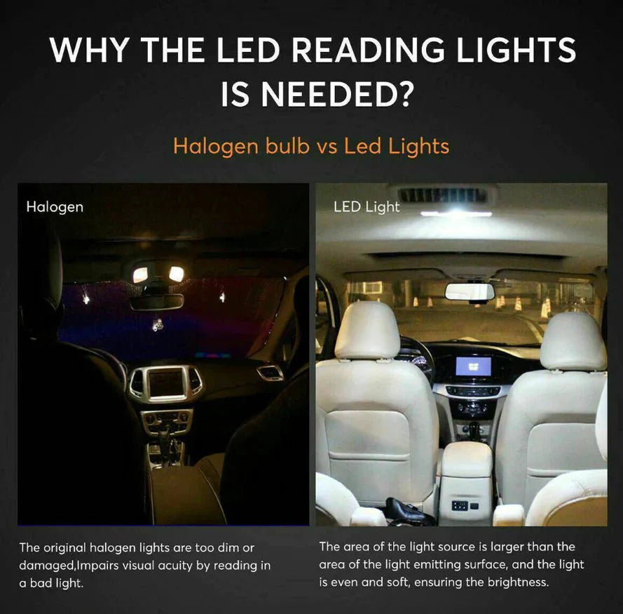 28-Piece White LED Interior Light Bulb Set for Cars