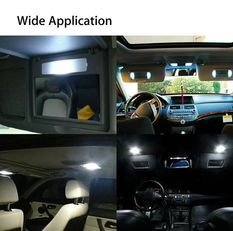 28-Piece White LED Interior Light Bulb Set for Cars