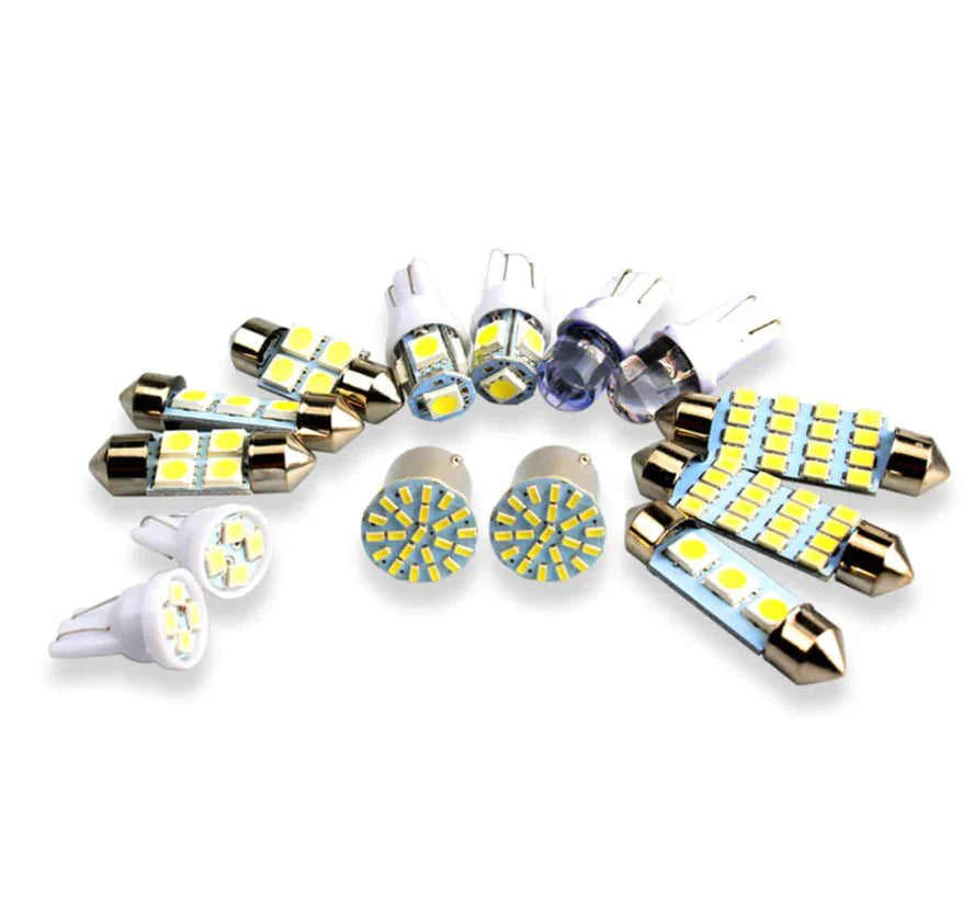 28-Piece White LED Interior Light Bulb Set for Cars