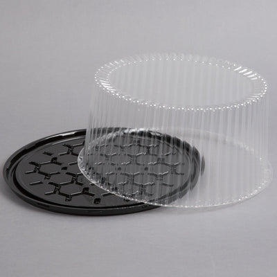 10" 2-3 Layer Cake Display Container with Clear Dome Lid
