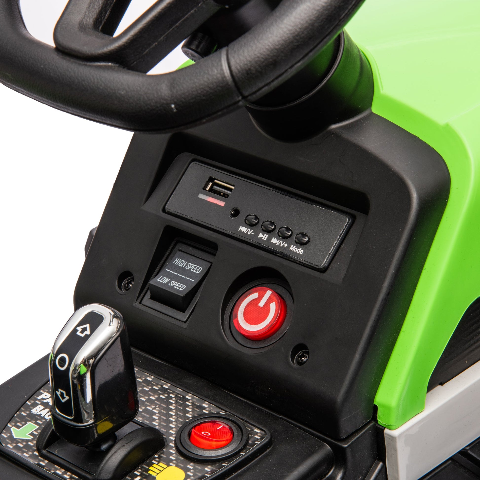 Children's electric tractor toy, powered by 24V battery, 200w * 2 motor 1.86-4.97MPH/remote control three speed adjustable - Korvel