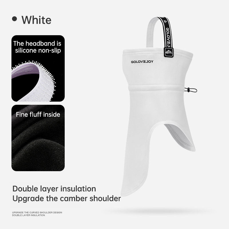 Winter skiing face mask men and women outdoor riding hanging ear mask headscarf windproof cold plus cashmere warm neck guard - Korvel