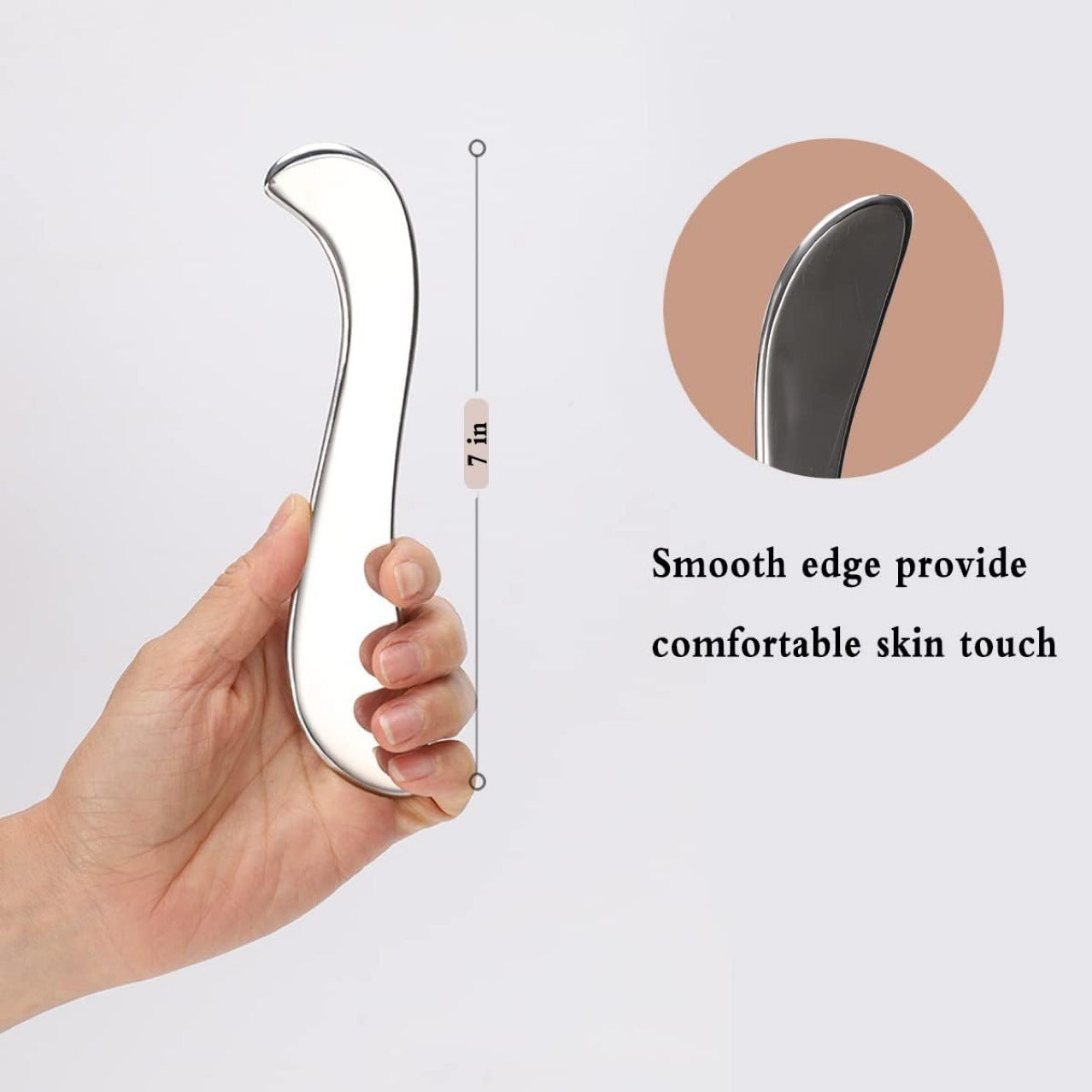 304 stainless steel fascia knife for loosening muscle tissue, scraping and relaxing S-shaped fascia knife for facial metal plate - Korvel