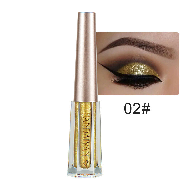 HANDAIYAN Diamond Pearl Liquid Eye Shadow 12 Colors Shining Bright Eye Shadow Liquid - Korvel