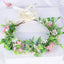 Forest style headwear with super fairy texture, simulated rose headband, flannel, rolled edges, rose green leaf garland - Korvel