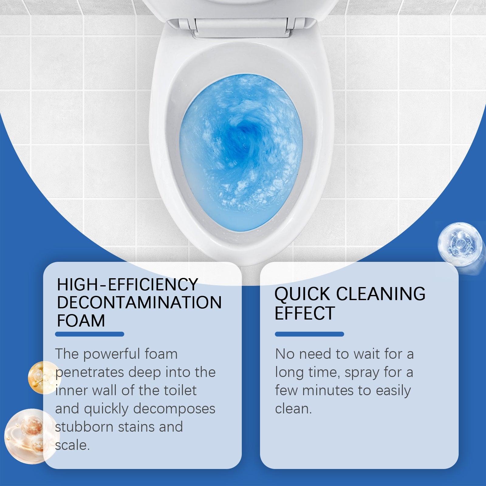 Toilet Foam Cleaner For Toilet Cleaning For Toilet Cleaning For Yellow Home Deodorant Bathroom For Stain Removal - Korvel