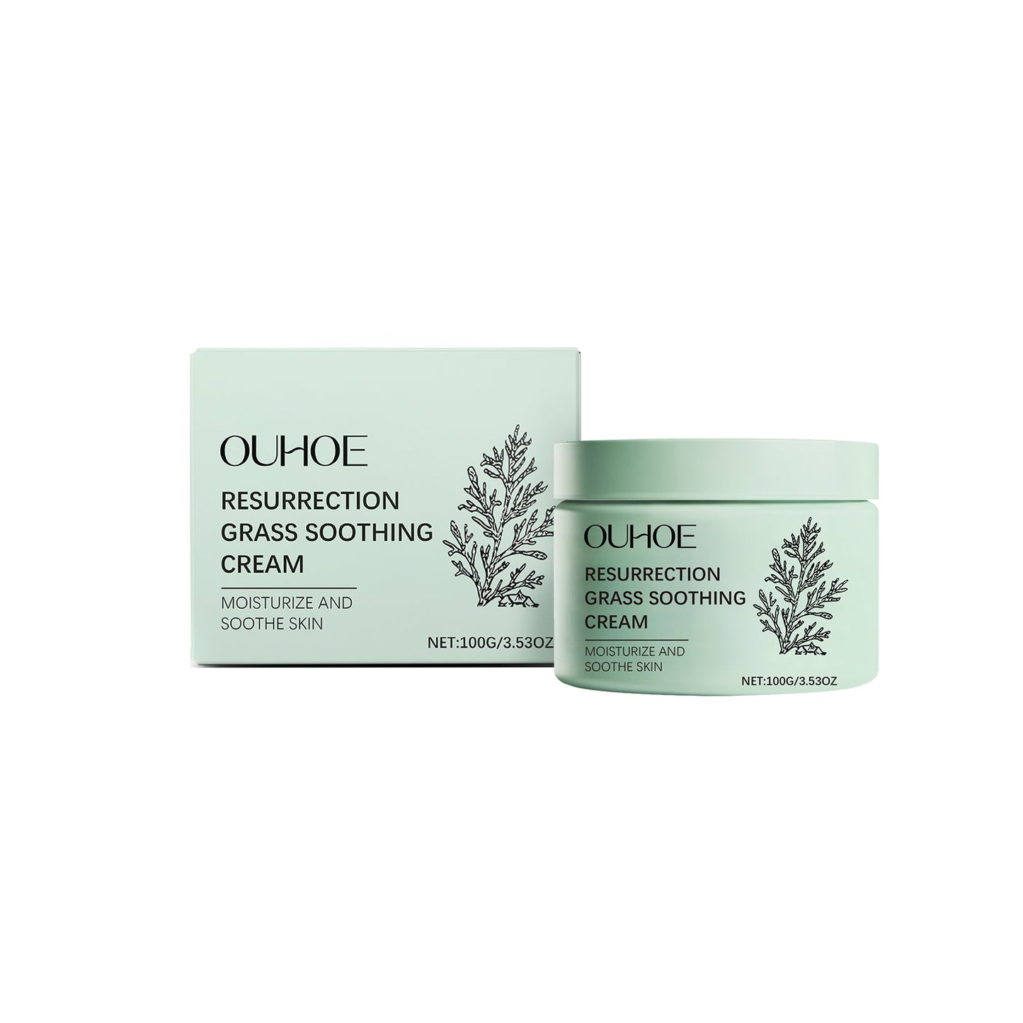 Reactivation Grass Soothing Cream, Delicate, Soft, Dry Skin, Repair And Improve Skin Elasticity Cream - Korvel